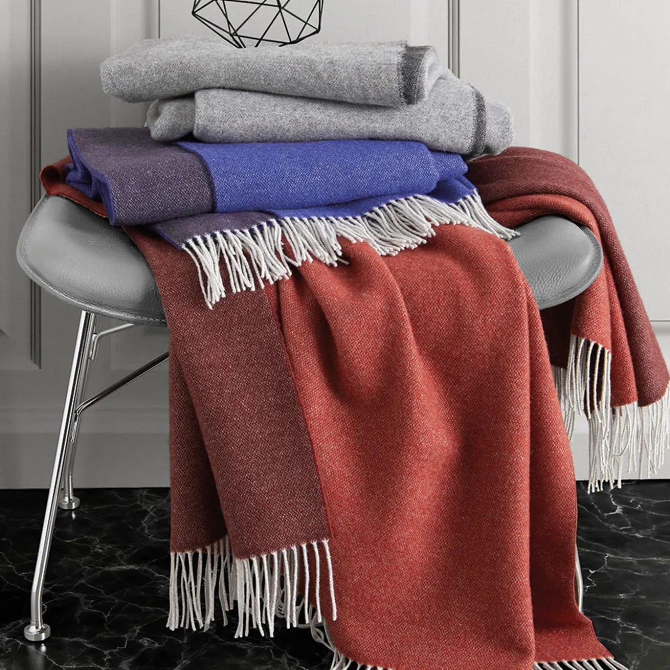 Gold Double Blue Plaid