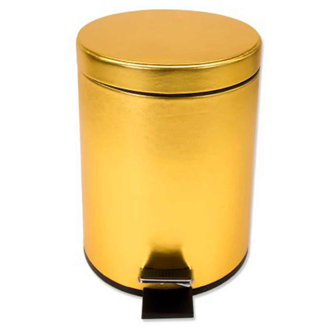 Gold Leather Pedal Bin