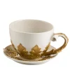 Gold Leaves Tea Cup & Saucer