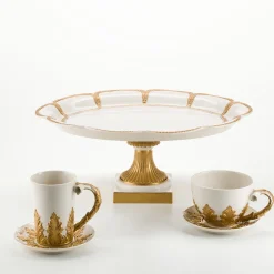 Gold Leaves Tea Cup & Saucer