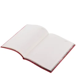 Gold Lily Red Leather Notebook