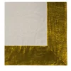 Gold Natural Linen With Velvet Border Tablecloth