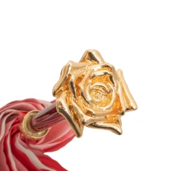 Gold Rose With Plated Resin Handle Umbrella