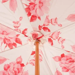 Gold Rose With Plated Resin Handle Umbrella