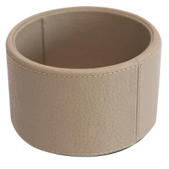 Gold Tamarone Beige Leather Bottle Holder