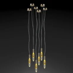 Golden Drops 6 Chandelier