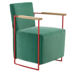 Gotham Small Green Velvet Armchair