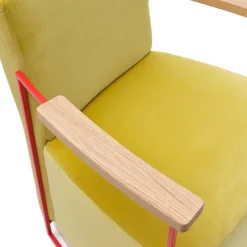 Gotham Small Yellow Velvet Armchair