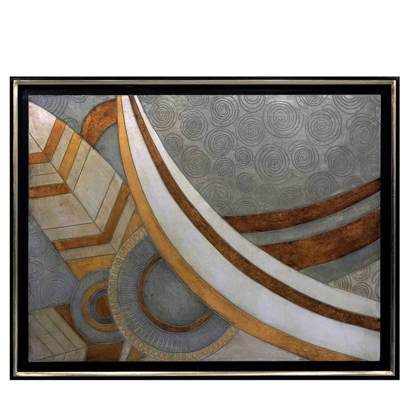 Gradiations Carved wood with gold & silver leaf by Giuseppe Caiafa