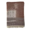 Graffiti Fringed Brown & Beige Blanket