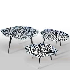 Graffito Set Of Three Coffee Tables