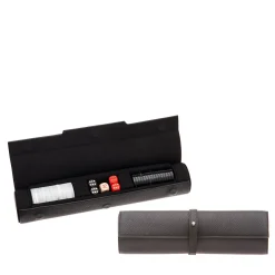 Grained Black Leather 3-in-1 Game Case