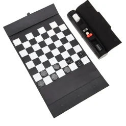 Grained Black Leather 3-in-1 Game Case