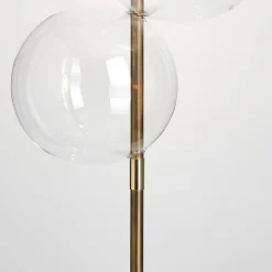 Grandine Three-Light Aged Brushed Brass Floor Lamp
