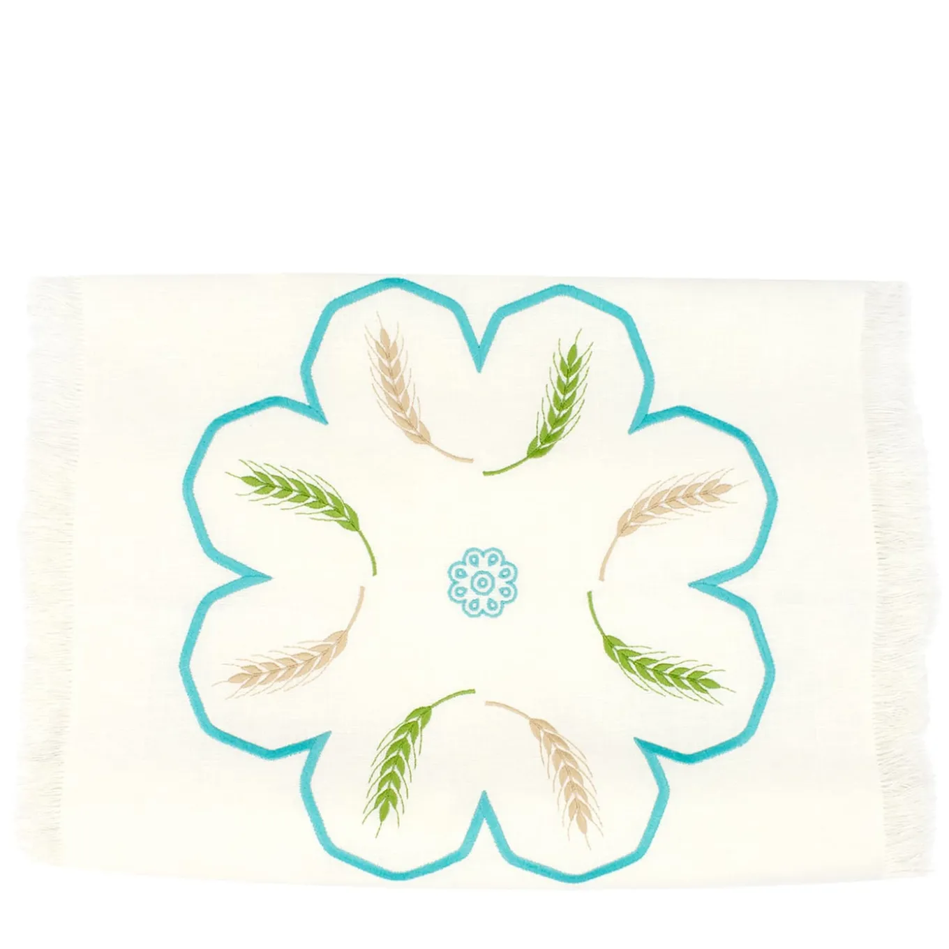 Grano Multicolor Fringed Ivory Runner