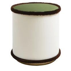 Graphic Brown And Green Pouf