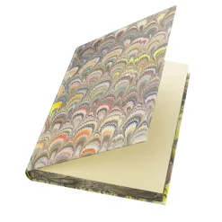 Gray and Blue Peacock Notebook