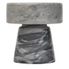 Gray Bardiglio Marble Candle Holder
