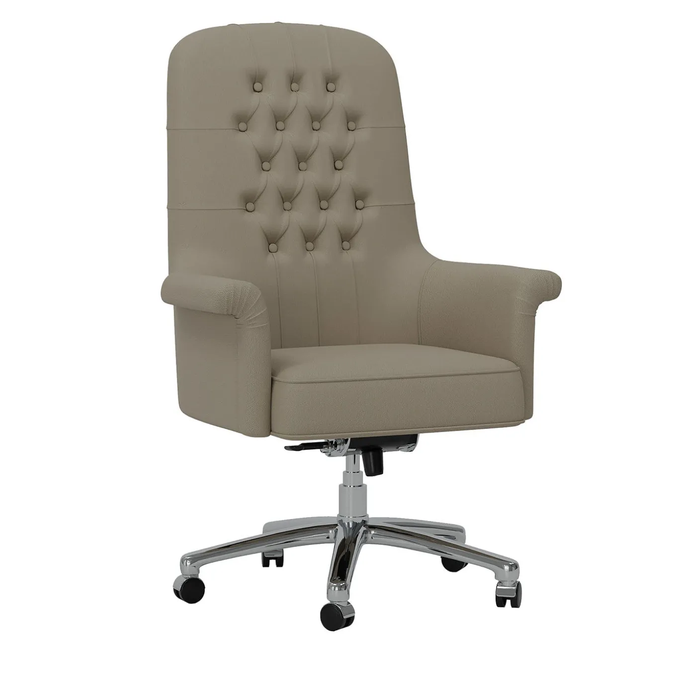 Gray capitonné Swivel Office chair from Studio Privè Collection