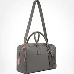 Gray Cristallo Mini Weekend Bag