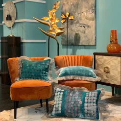 Gray Flowers Cushion