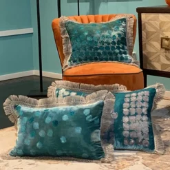 Gray Flowers Cushion