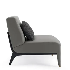 Gray Leather Armchair