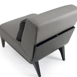 Gray Leather Armchair