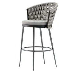Gray Outdoor fabric Bar Stool