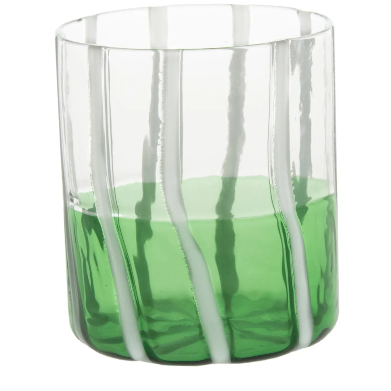 Green & Transparent Mezzo & Mezzo Glass