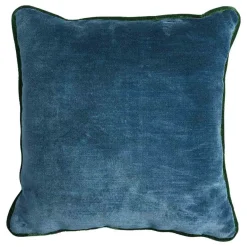 Green Carrè Cushion in striped jacquard fabric