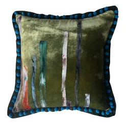 Green Coral Velvet Cushion
