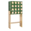 GREEN FRENCH STRAW BAR CABINET