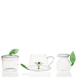 Green Leaf Sugar Pot