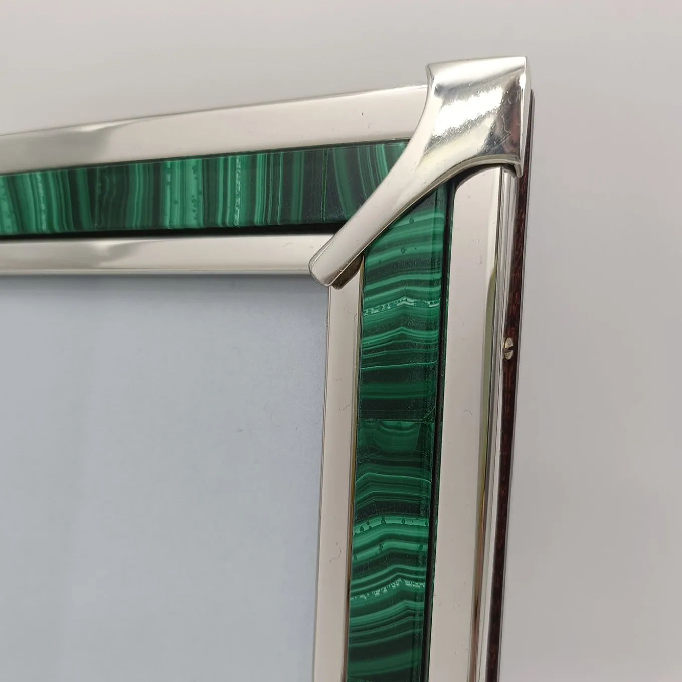 Green Malachite & Silver Photo Frame