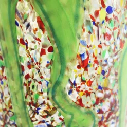 Green Murano Glass Amphora Vase