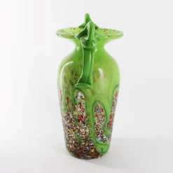 Green Murano Glass Amphora Vase