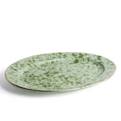 Green Pois Ceramic Serving Plate