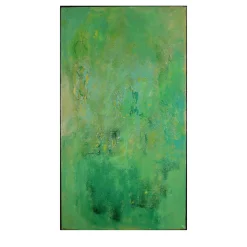 Green Rebirth Abstract Painting by Giuseppe Caiafa