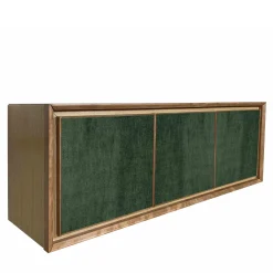 Green Velvet 3-Door Sideboard by Mascia Meccani