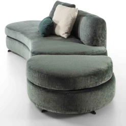 Green Velvet Sofa by Giuseppe Carpanelli
