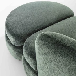 Green Velvet Sofa by Giuseppe Carpanelli