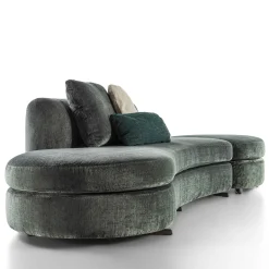 Green Velvet Sofa by Giuseppe Carpanelli