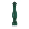 Green Wood and Silver-Plated Brass Pepper Grinder