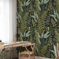 Greenery Fern Botanical Wallpaper