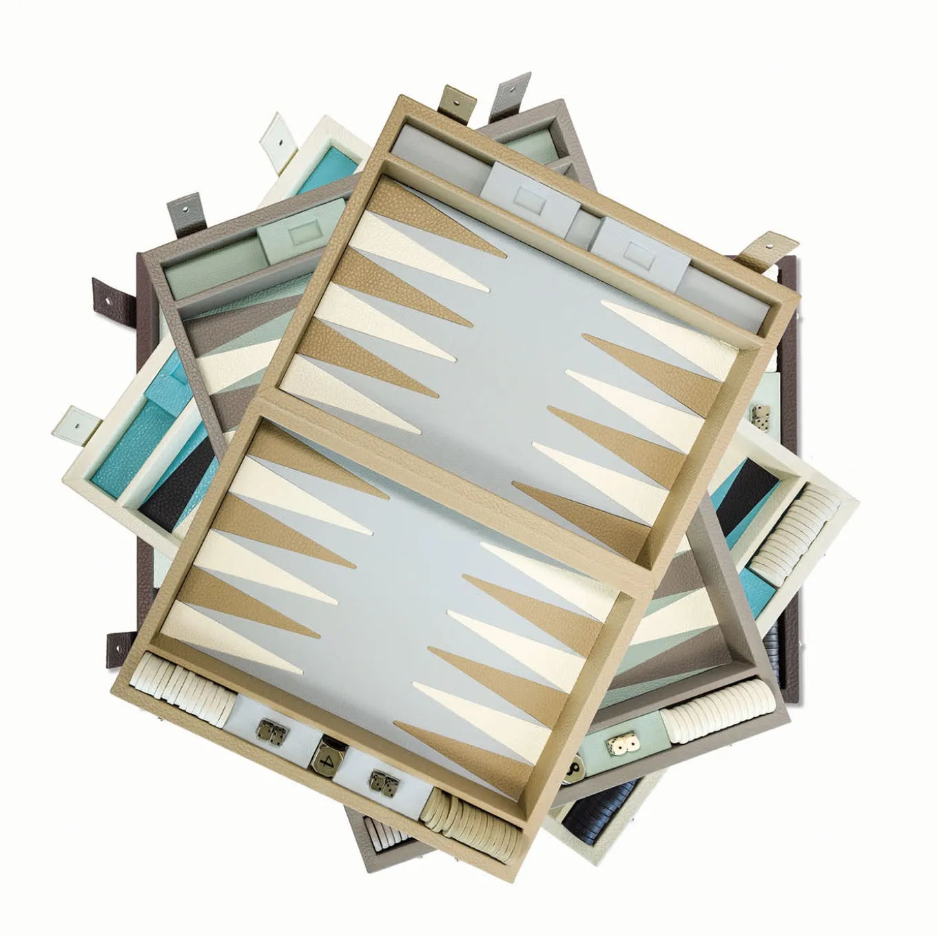 Grey Backgammon Box Game