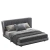 grey fabric bed