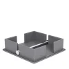 Grey Leather With Intrecciato Finish Napkin Holder
