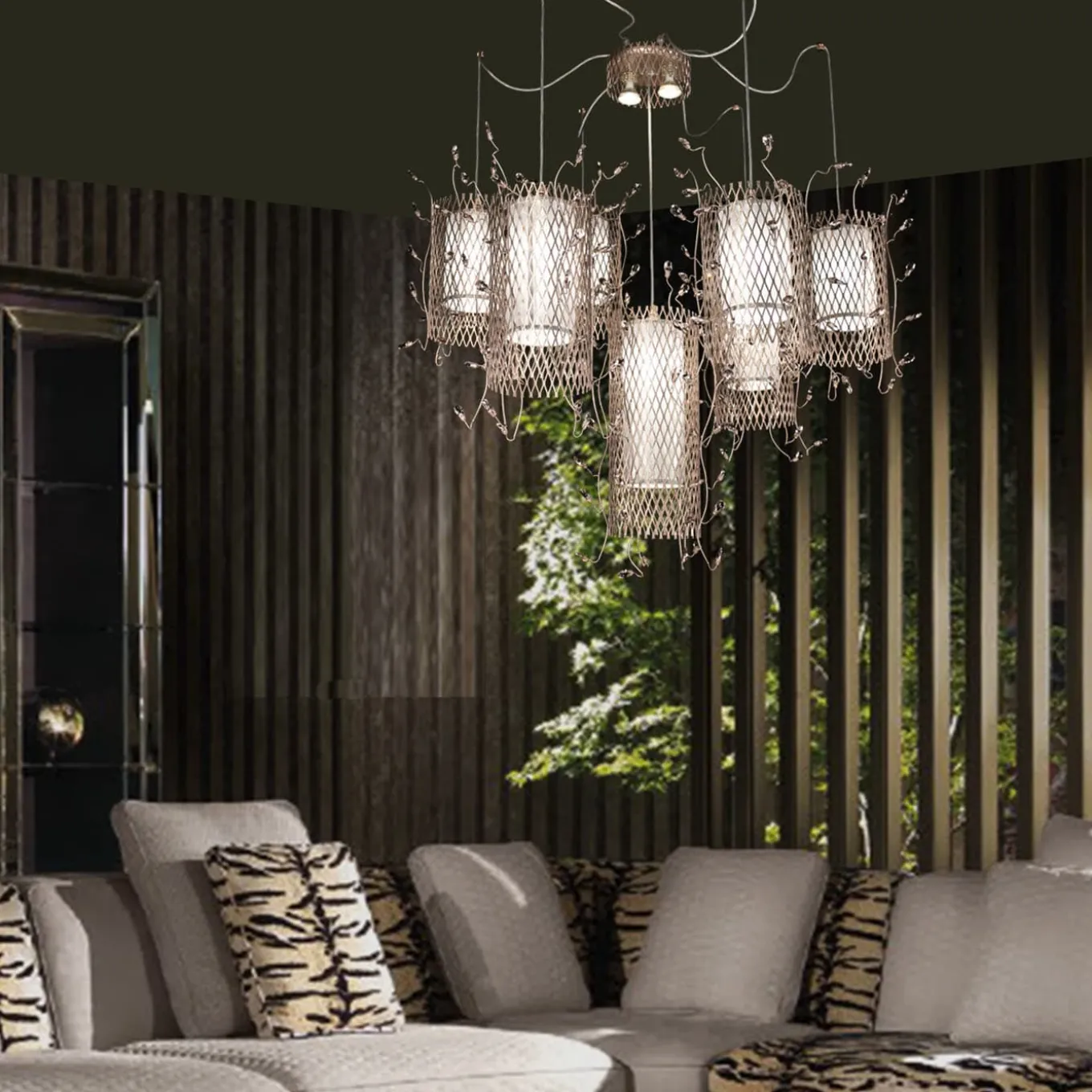 Grid 6-Light Chandelier