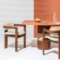 Grissini Large Rectangular Wood Outdoor Dining Table